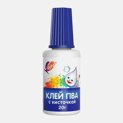 Клей ПВА Луч с кисточкой 20г