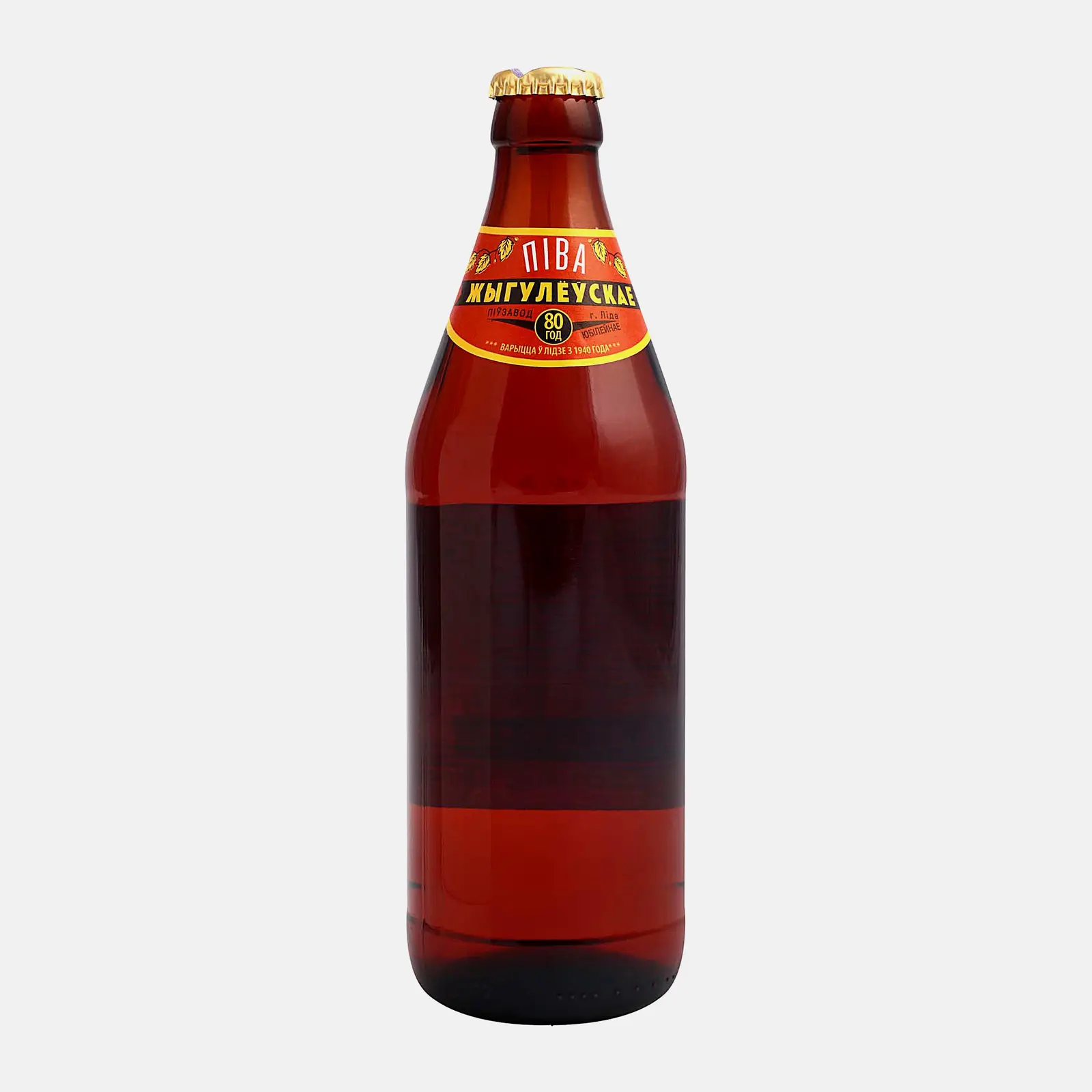 Изображение товара Пиво Лидское 80 лет Жигулевское светлое фильтрованное 0.5л