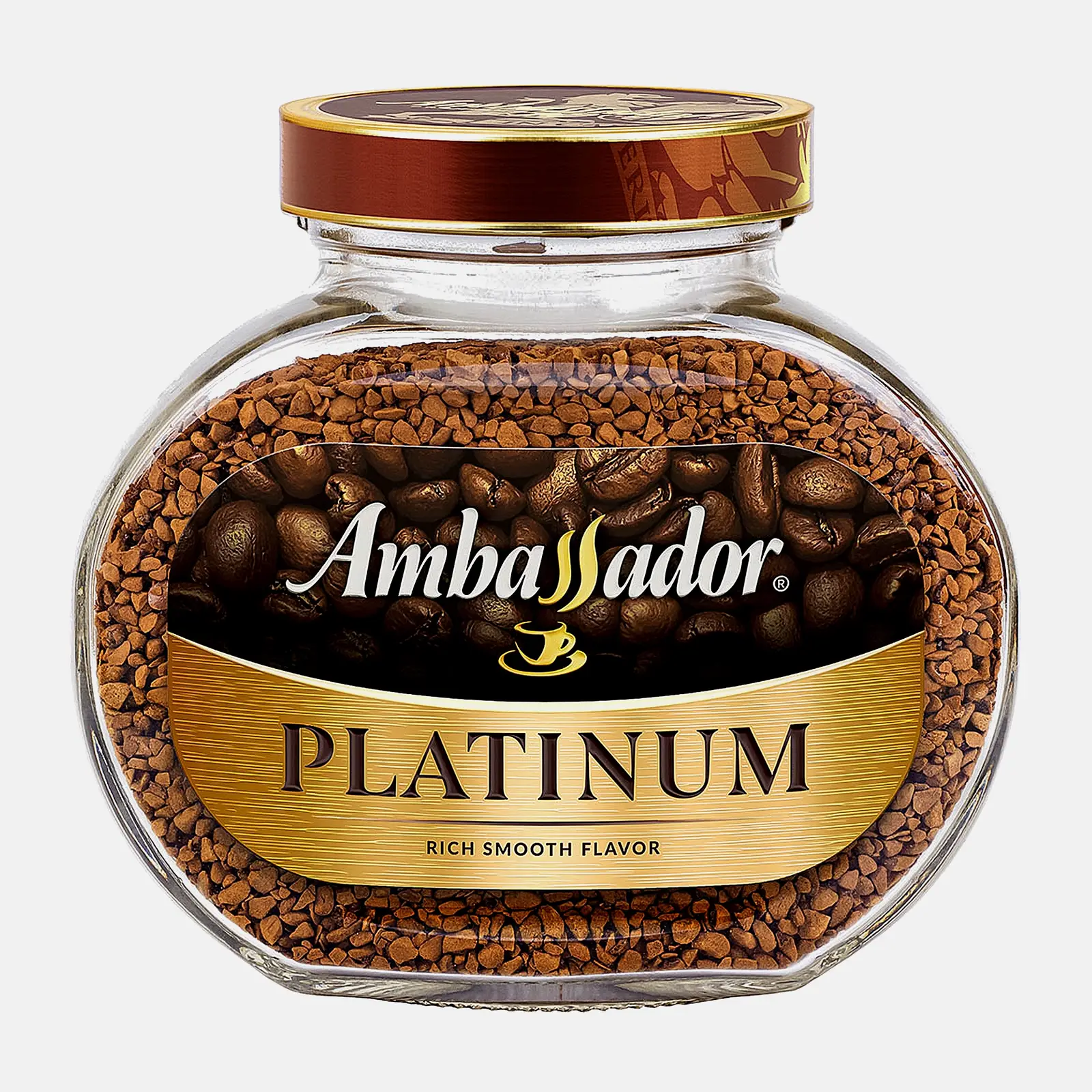 Изображение товара Кофе растворимый Ambassador Platinum 190г - насыщенный вкус и аромат
