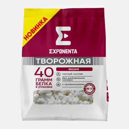 Продукт творожный высокобелковый Exponenta обезжиренный Вишня 250г