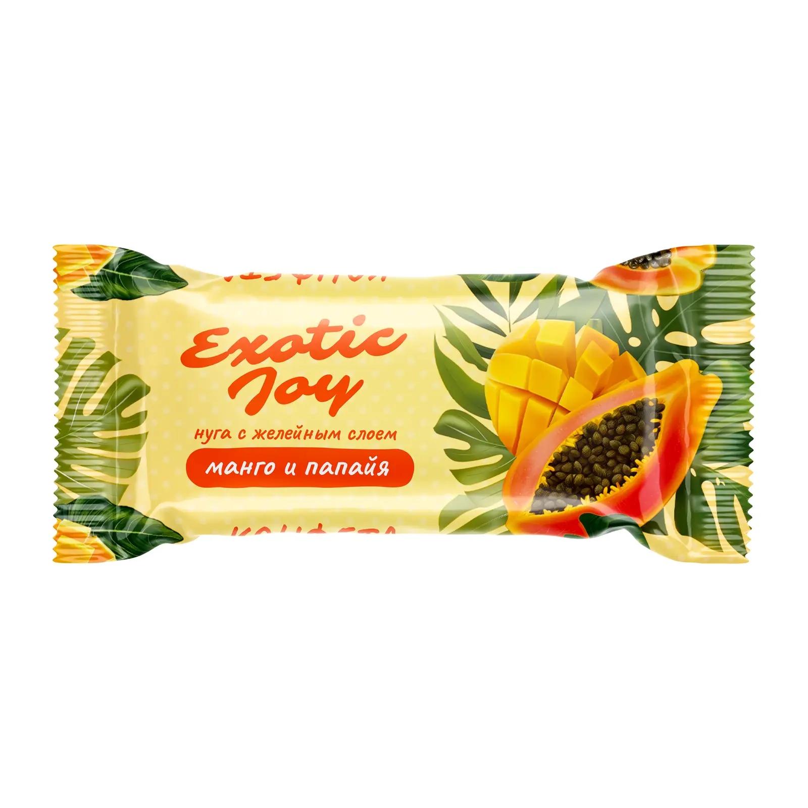 Изображение товара Конфеты Exotic Joy Нуга с желейным слоем манго и папайя в глазури