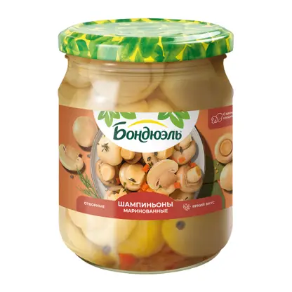 Изображение товара Шампиньоны Bonduelle маринованные 500г