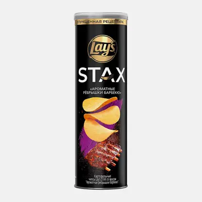 Чипсы Ароматные ребрышки барбекю Lays Stax 140г