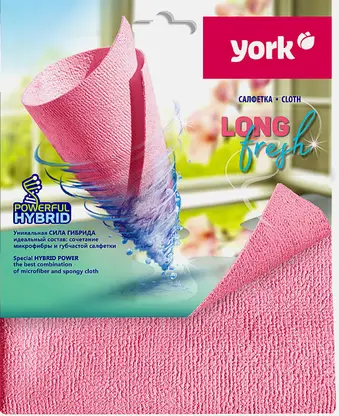 Салфетка York Long Fresh губчатая из микрофибры 35*30см