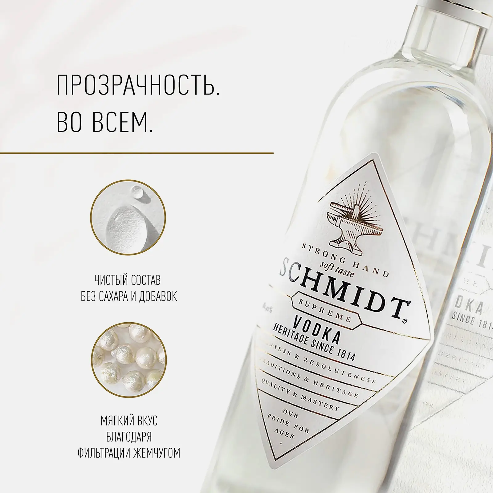Водка Schmidt Supreme 40% 700мл - фото 2 Водка Schmidt Supreme 40% 700мл - фото 2