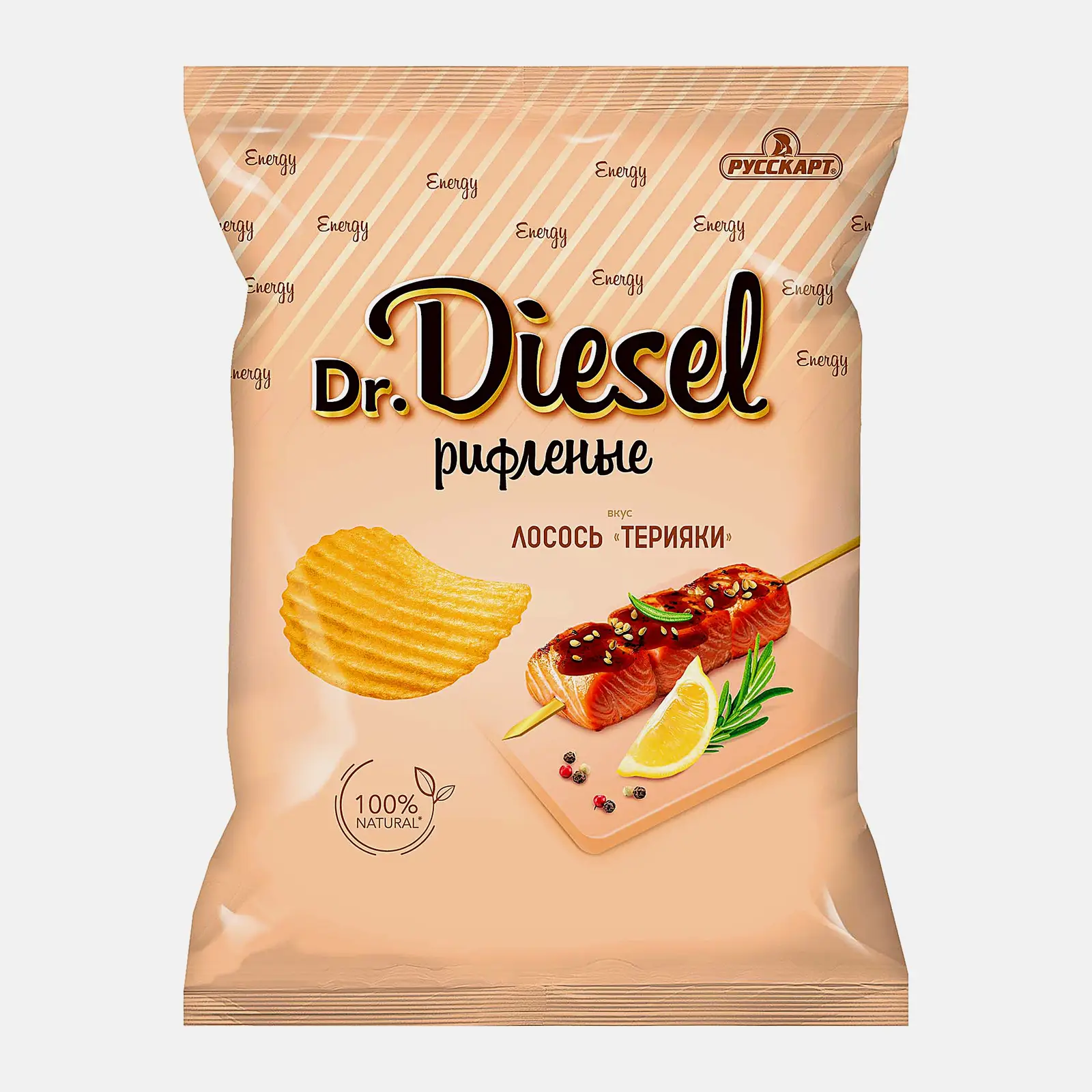 Чипсы рифленые Лосось терияки Dr. Diesel 120г