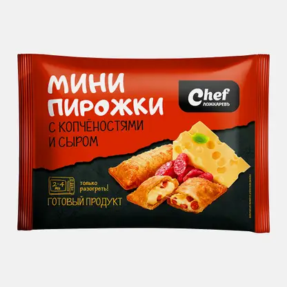 Мини-пирожки с сыром и копченостями Ложкаревъ Chef 240г
