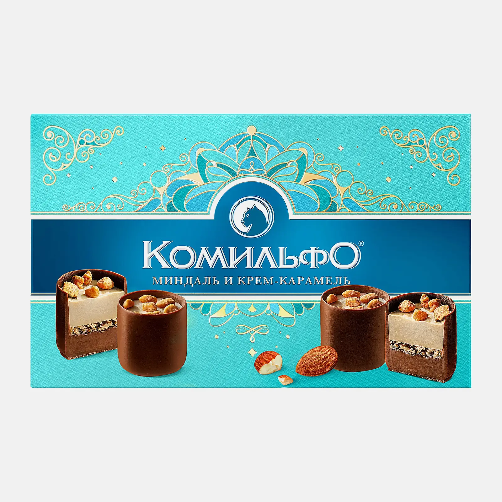 Изображение товара Конфеты шоколадные Миндаль и крем-карамель Комильфо 116г