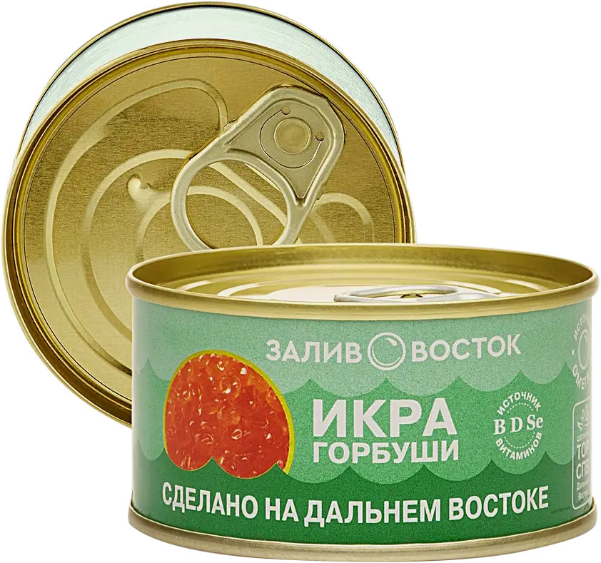 Икра лососевая Залив Восток красная зернистая горбуши 140г