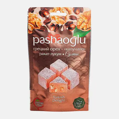 Рахат-лукум с грецким орехом и ароматом капучино Pashaoglu 150г