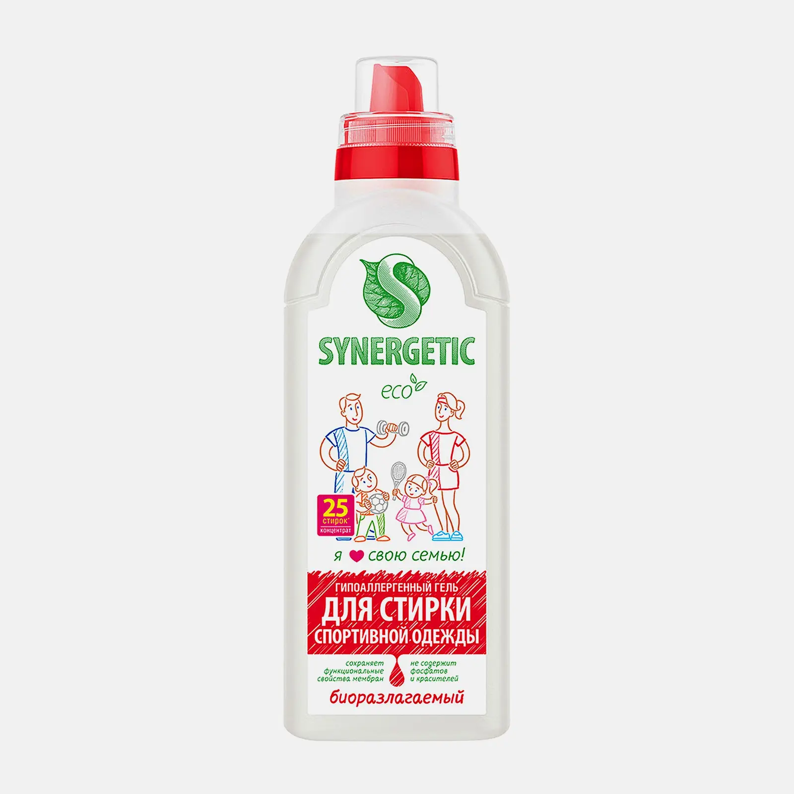 Гель для стирки Synergetic спортивной одежды 750мл Гель для стирки Synergetic спортивной одежды 750мл
