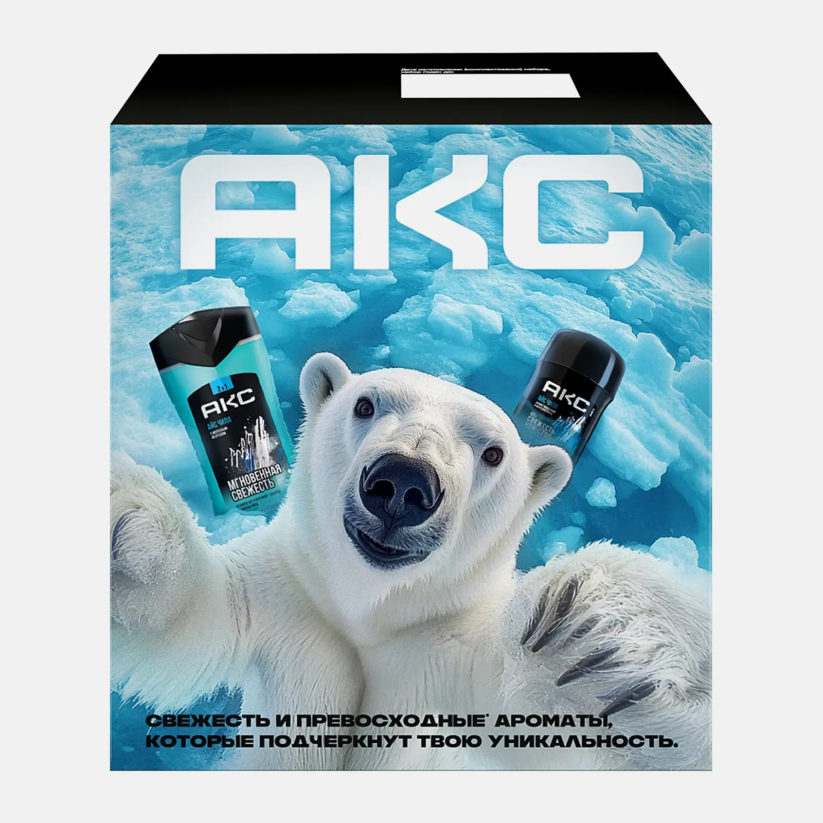 Подарочный набор Акс Ice Chill Гель для душа 2в1 250мл + Дезодорант стик 50мл в ассортименте