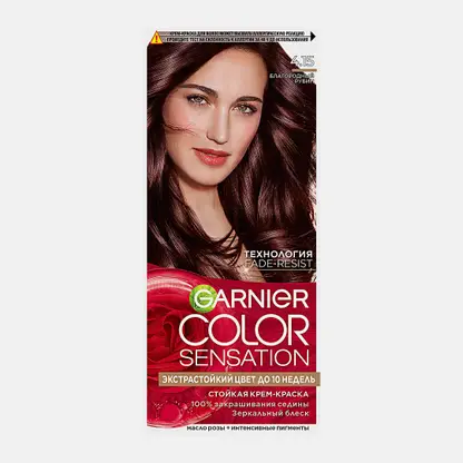 Стойкая крем-краска для волос Garnier Color Sensation Роскошь цвета оттенок 4.15 Благородный рубин 110мл