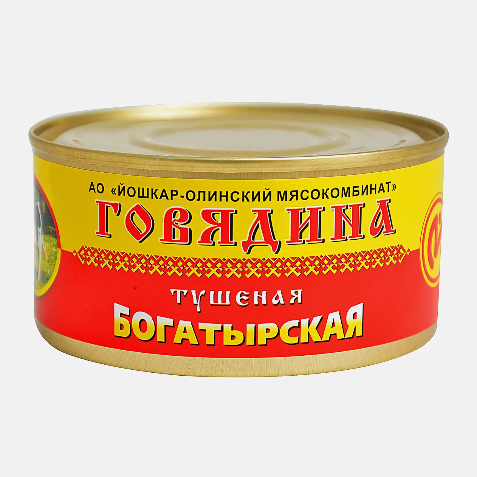 Изображение товара Говядина тушеная Йошкар-Олинский МК Богатырская 325 г натуральный продукт