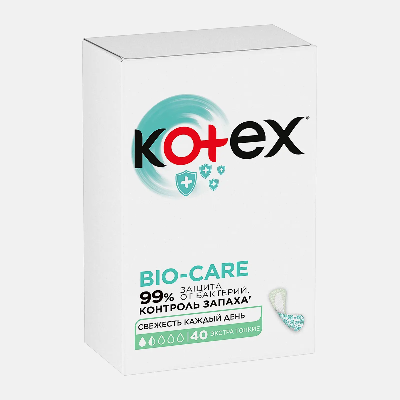 Прокладки ежедневные тонкие Kotex Bio-Care Экстра 40шт