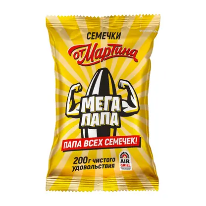 Изображение товара Семечки От Мартина мегапапа полосатые без соли 200г