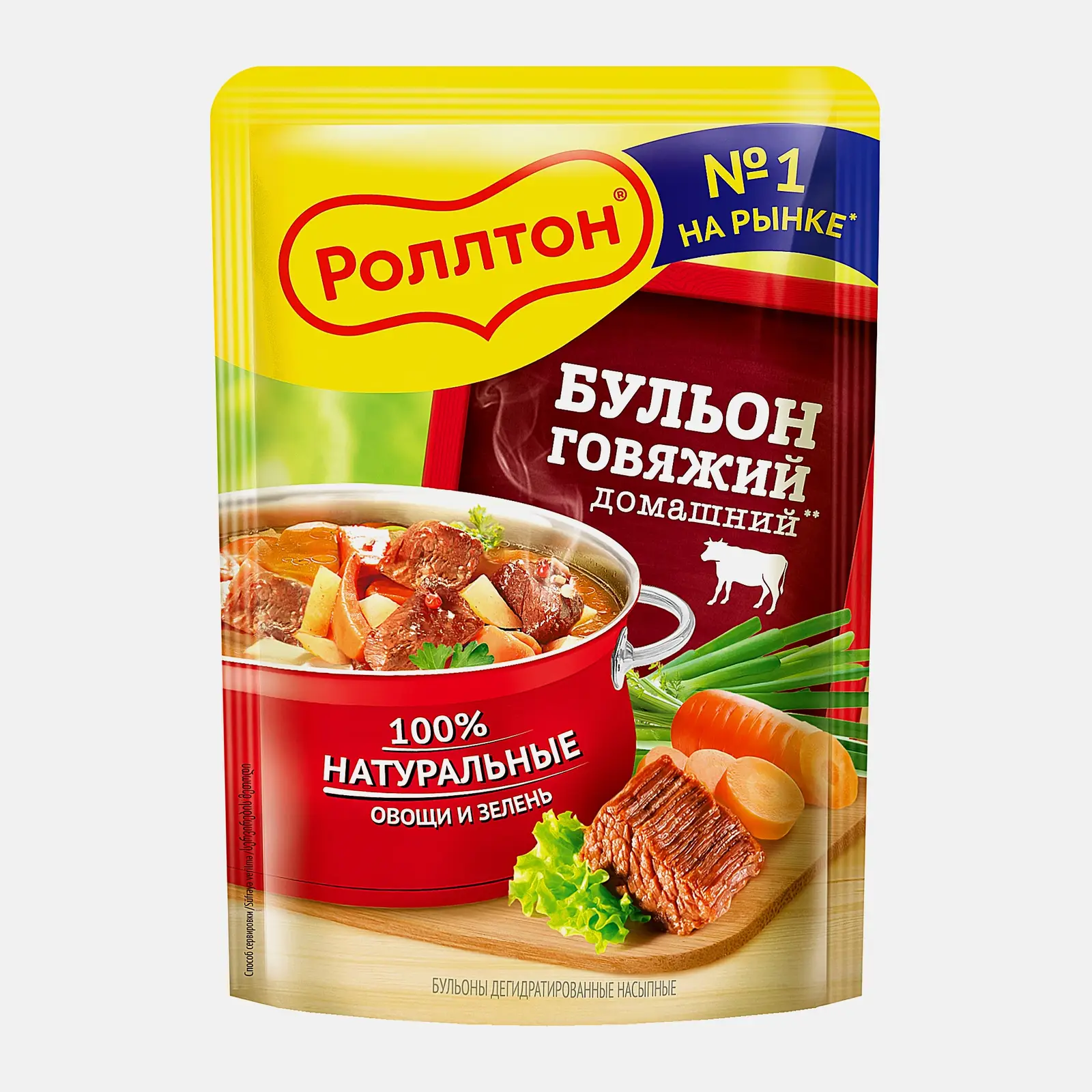 Изображение товара Бульон Роллтон говяжий Домашний 90г