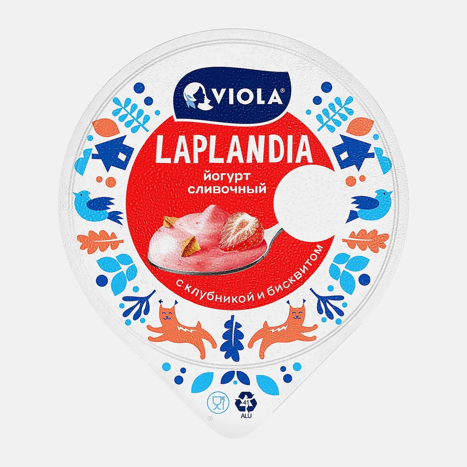 Йогурт Viola Laplandia Клубничный бисквит 7.1% 180г - фото 2 Йогурт Viola Laplandia Клубничный бисквит 7.1% 180г - фото 2
