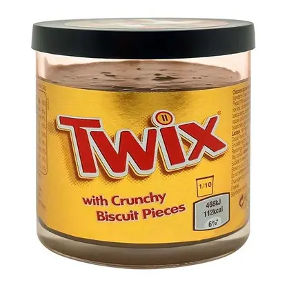 Изображение товара Шоколадная паста Twix 200 г с кусочками печенья и орехами