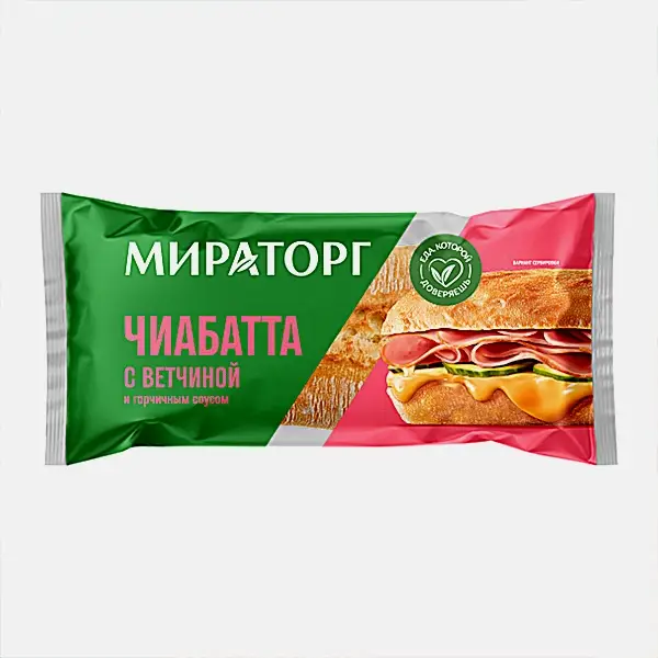 Чиабатта с ветчиной и горчичным соусом 190г