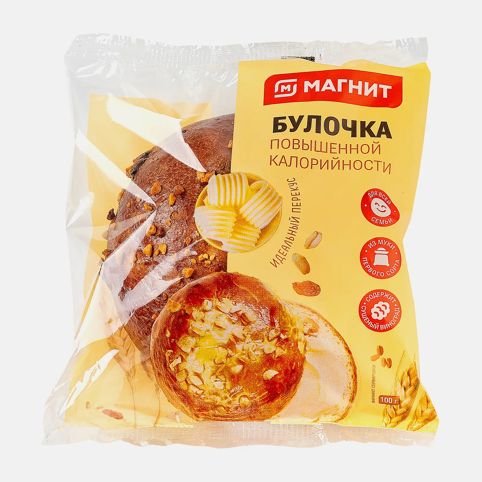 Изображение товара Булочка повышенной калорийности Магнит 100г Изображение товара Булочка повышенной калорийности Магнит 100г