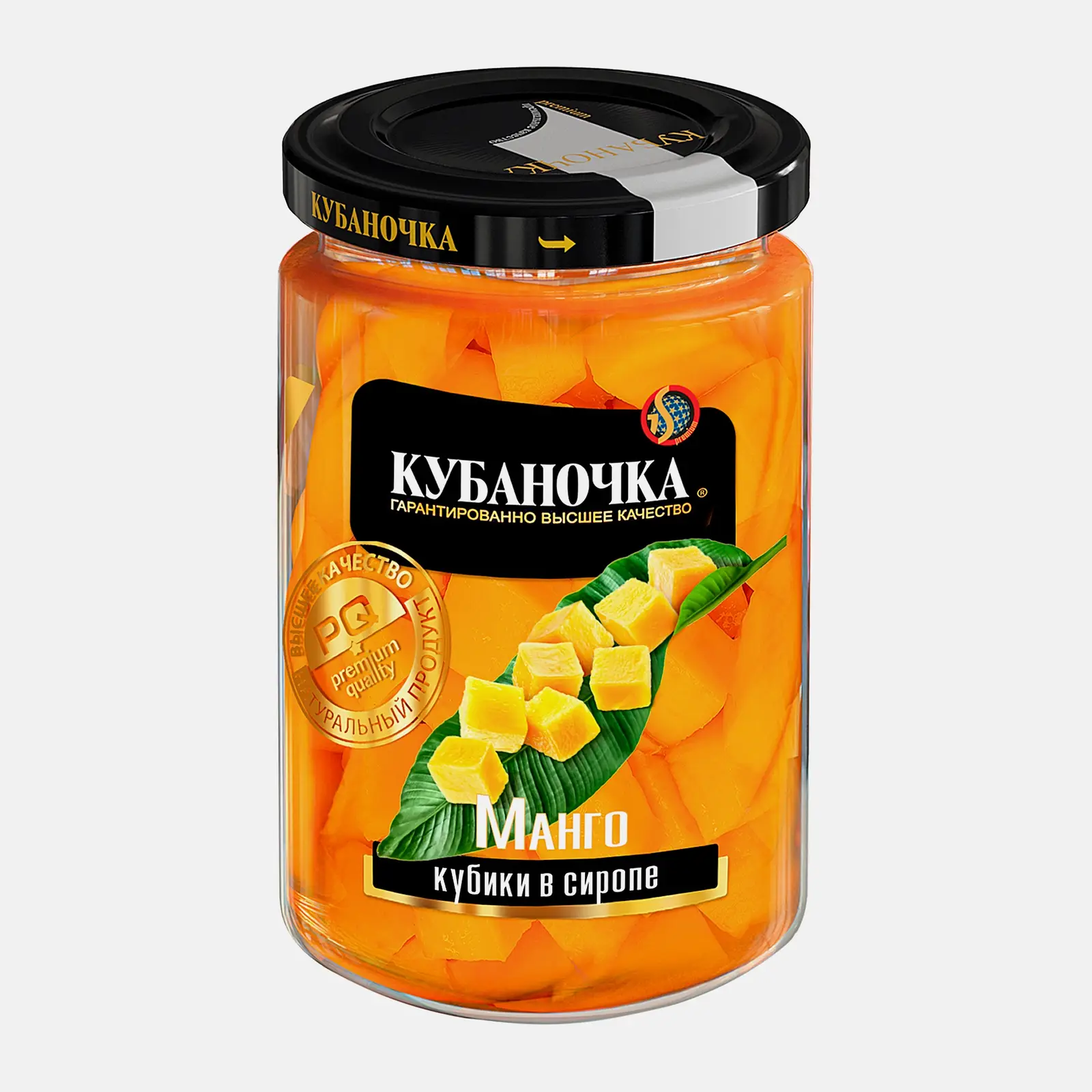 Манго кубики в легком сиропе Кубаночка 380г