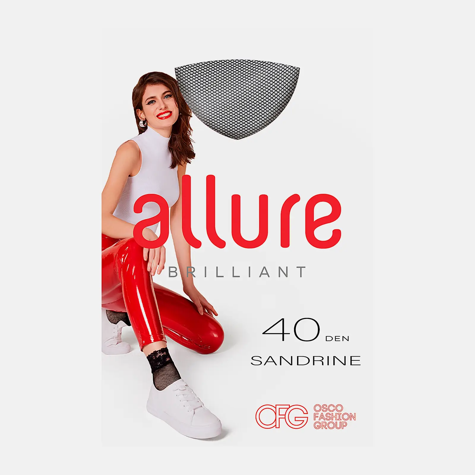 Носки женские Pierre Cardin/Allure Сандрин 40 den сетка черные