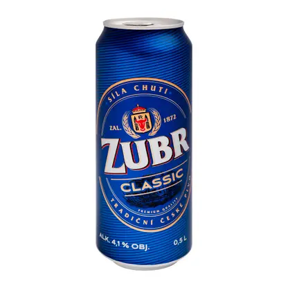 Пиво Зубр светлое фильтрованное пастеризованное 4.1% 500мл