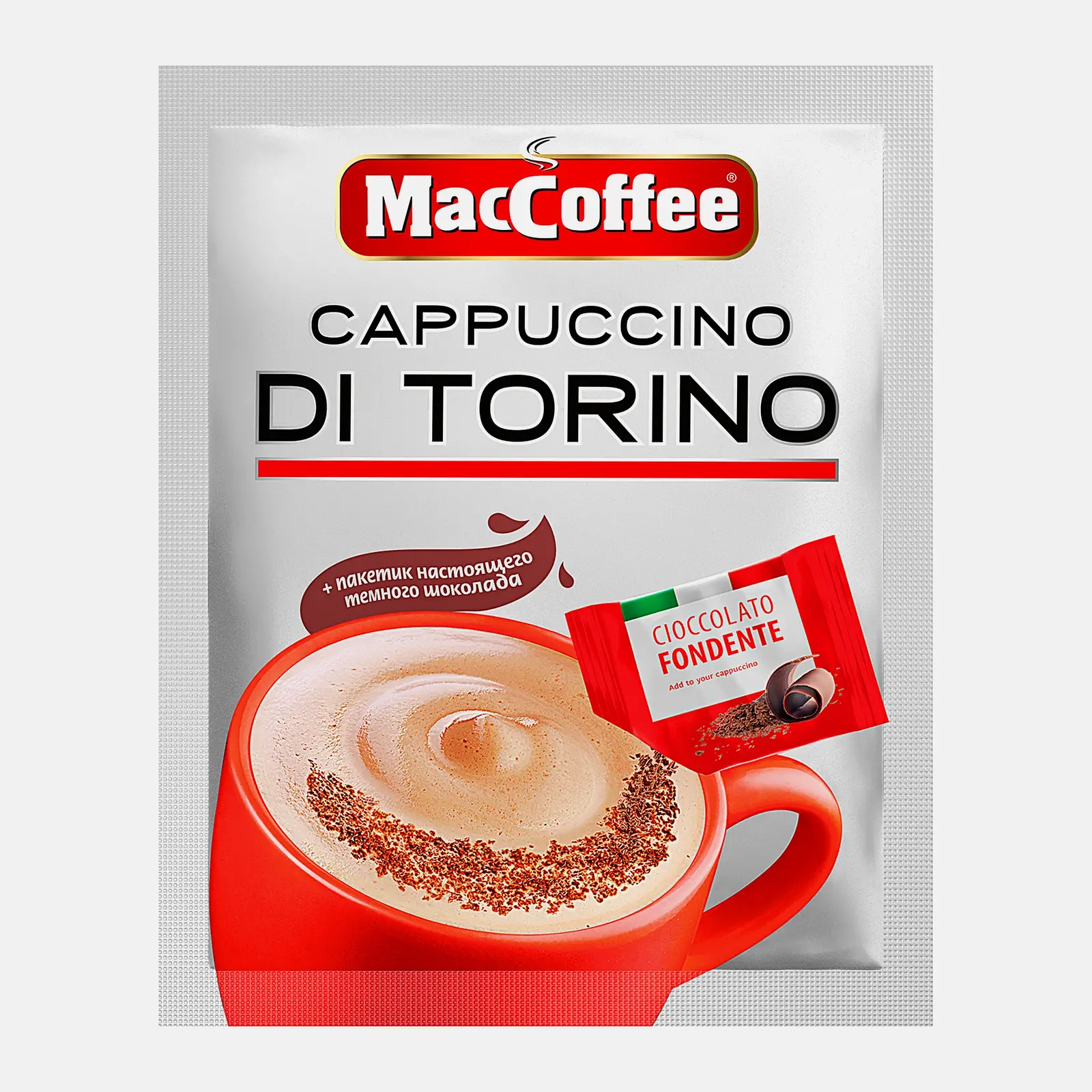 Изображение товара Кофейный напиток 3в1 Cappuccino Di Torino Темный шоколад Maccoffee 25.5г