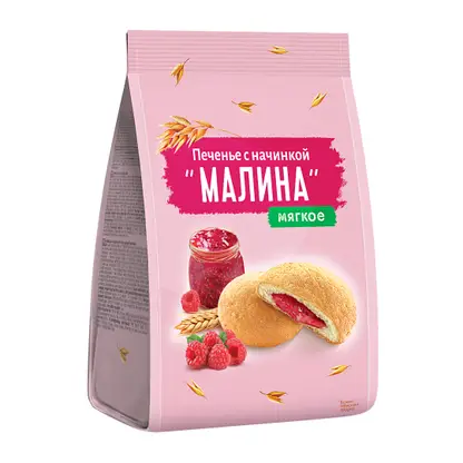 Изображение товара Печенье сдобное с начинкой Малина 200г