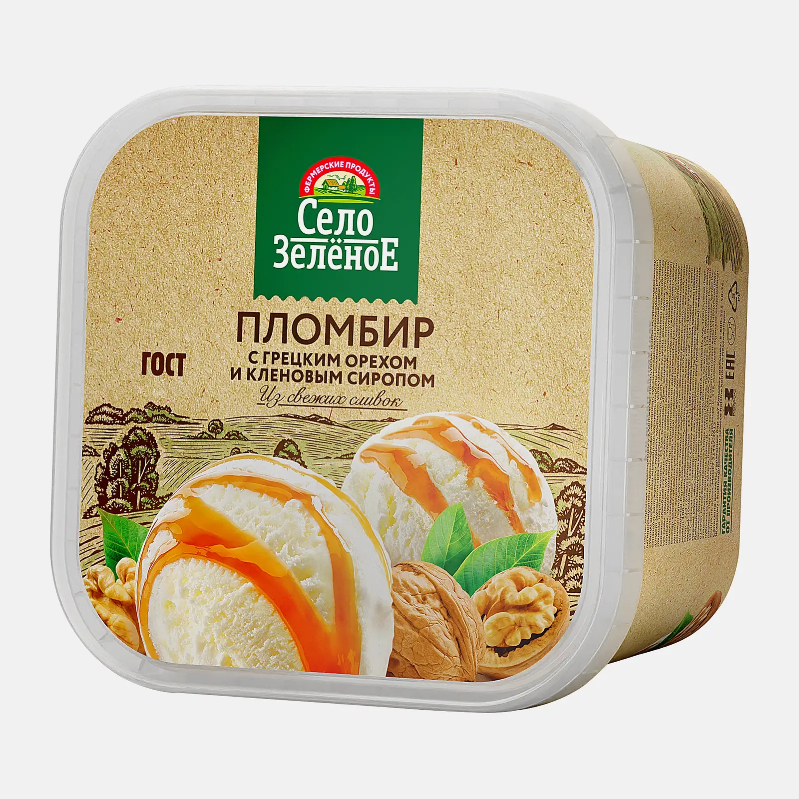 Изображение товара Мороженое Село Зеленое 1000336255 Ореховое с кленовым сиропом