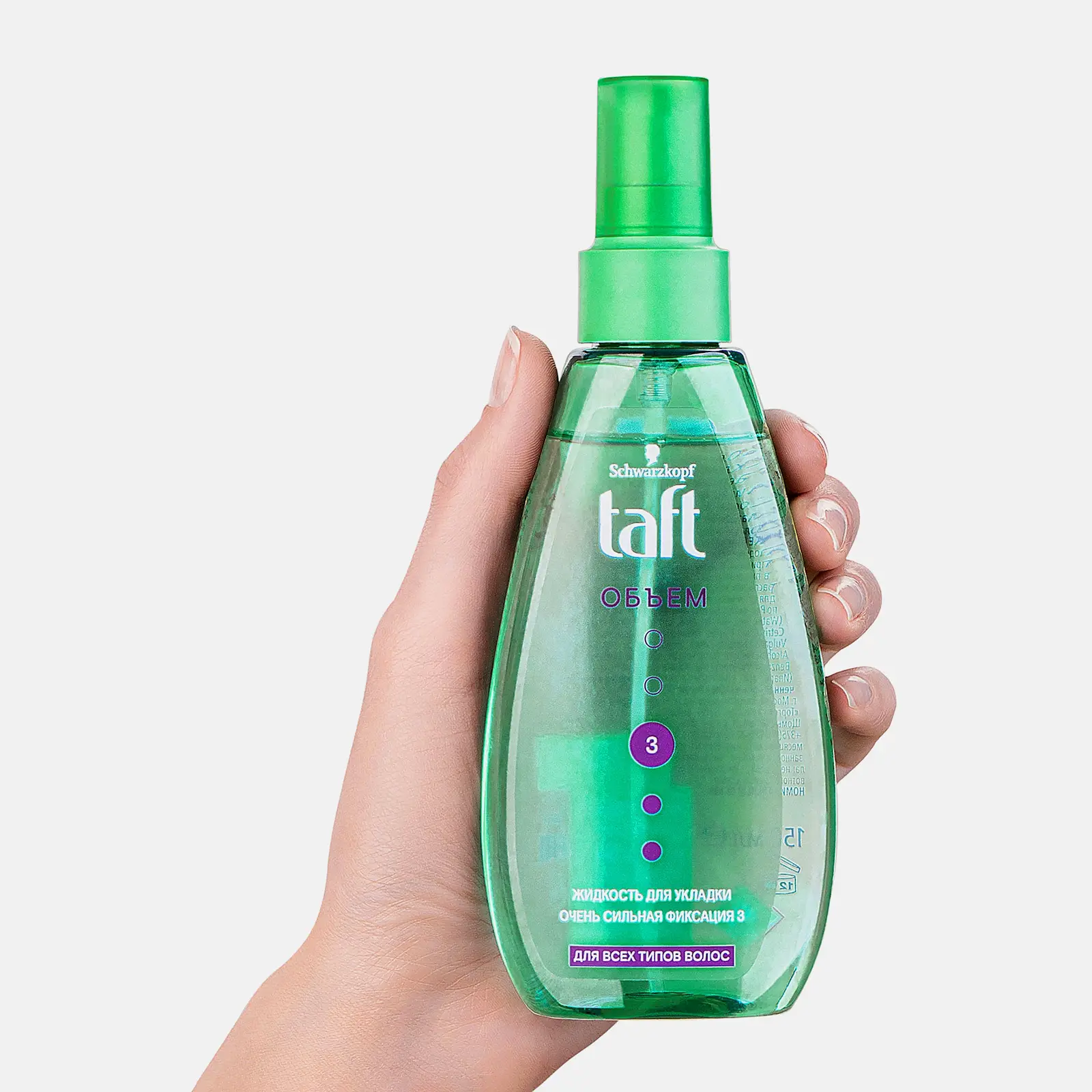 Жидкость для укладки волос Тафт Объем Очень сильная фиксация 150мл