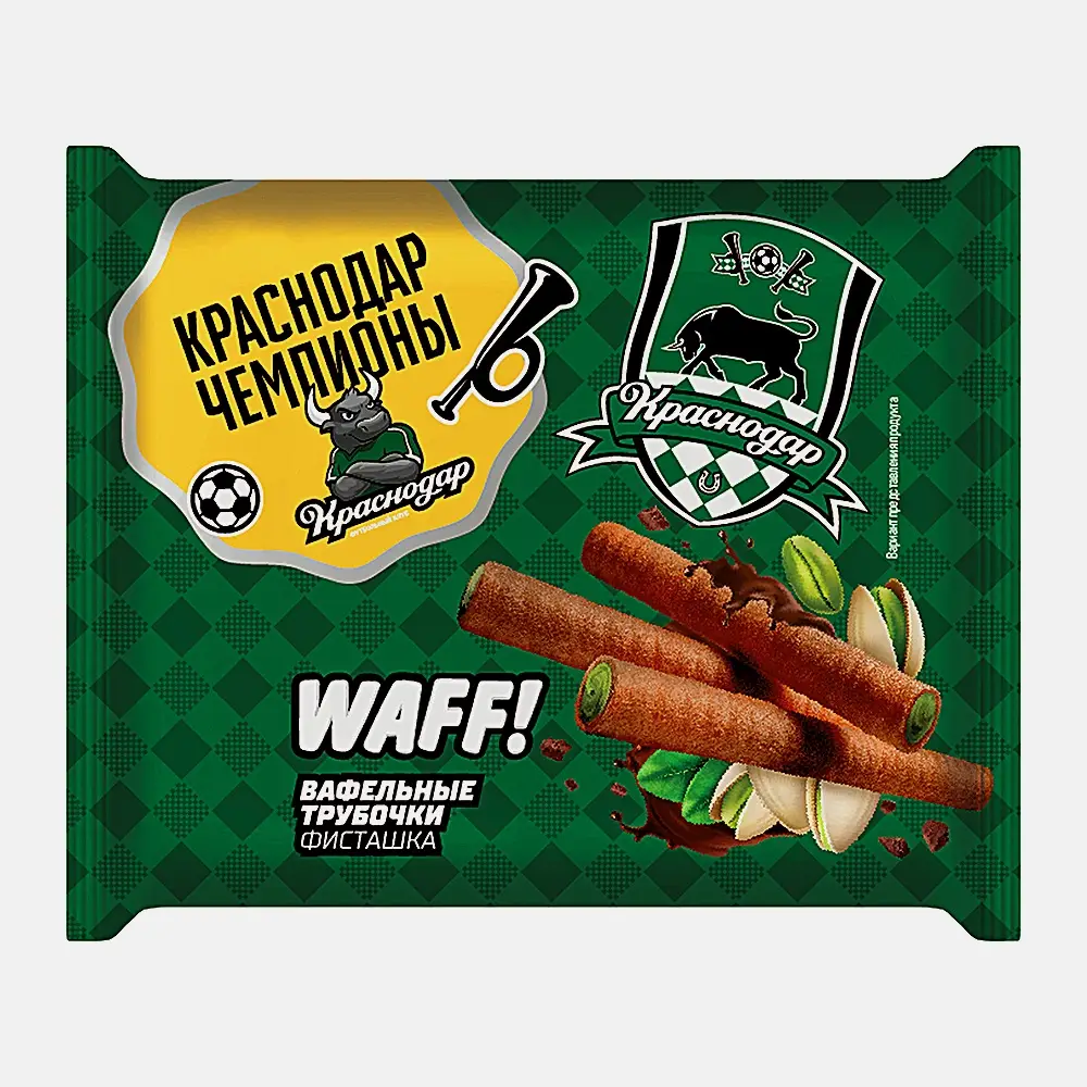 Вафельные трубочки с фисташковой начинкой Waff 100г