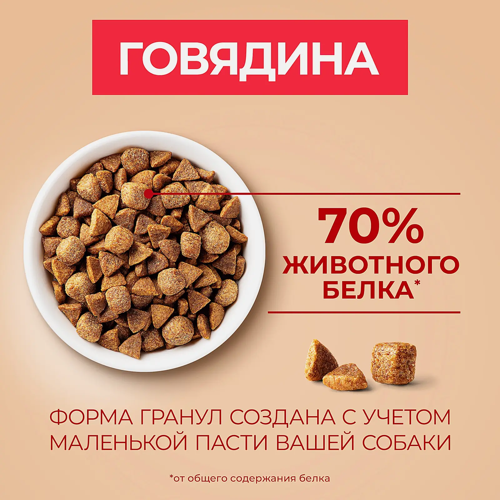 Сухой корм для собак с говядиной и рисом Purina ONE 1.5кг