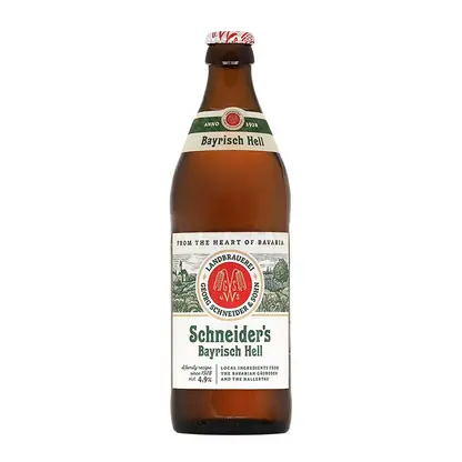 Пиво Schneiders Helles светлое фильтрованное непастеризованное 4.9% 500мл