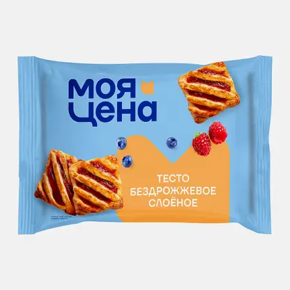 Тесто Моя цена слоеное бездрожжевое 500г