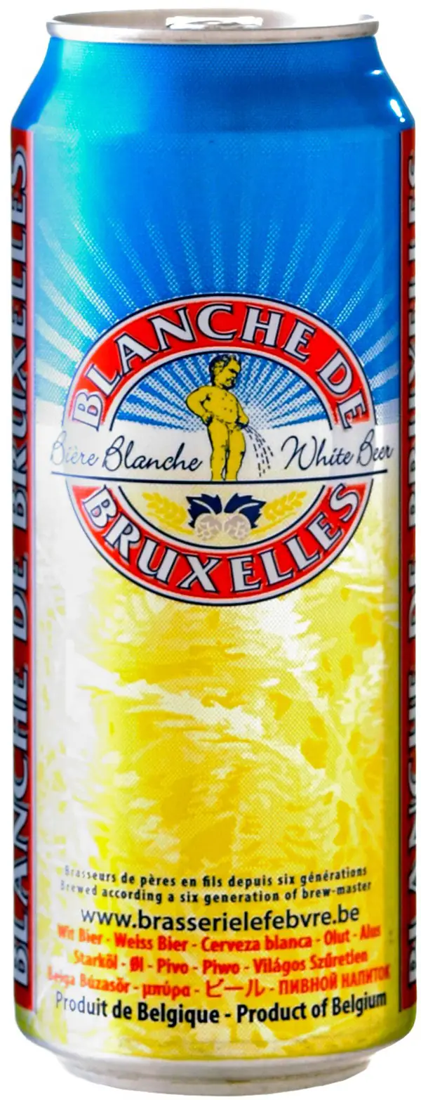 Изображение товара Бельгийское пиво Blanche de Bruxelles пшеничное светлое нефильтрованное 0.5л 4.5%