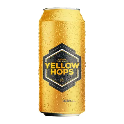 Светлое пиво фильтрованное Yellow Hops 4.8% 473мл