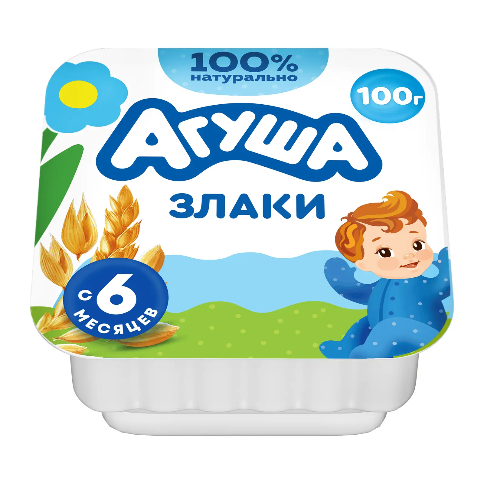 Изображение товара Творог детский Агуша Злаки 3.9% 100г