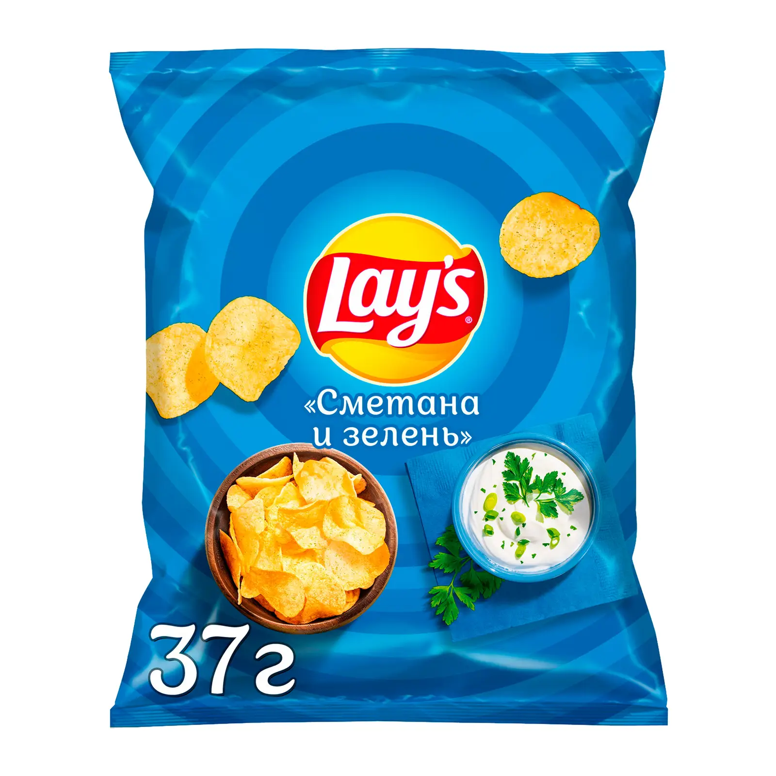 Изображение товара Чипсы Lays Сметана и зелень 37г