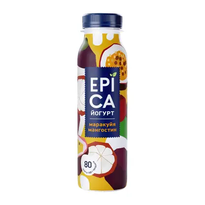 Изображение товара Йогурт питьевой Epica Маракуйя и мангостин 2.5% 260г