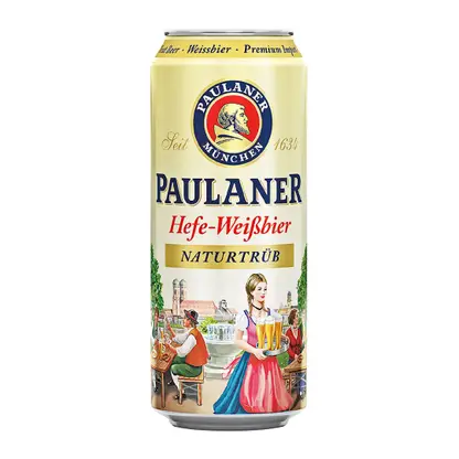 Изображение товара Пиво Paulaner Hefe-Weißbier светлое нефильтрованное 5.5% 500мл