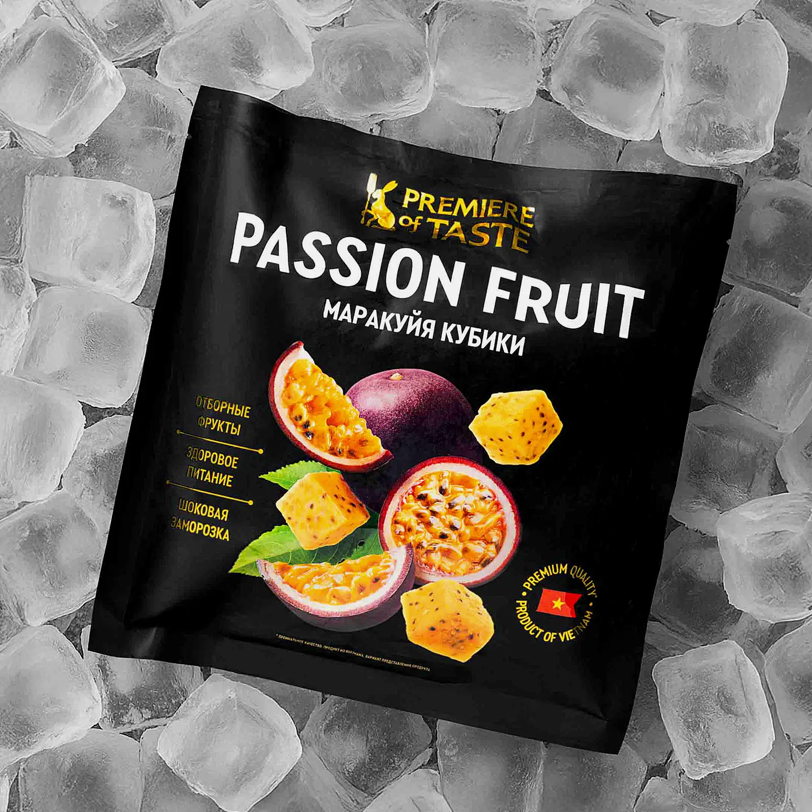 Изображение товара Кубики маракуйи быстрозамороженные Premiere of Taste 300г