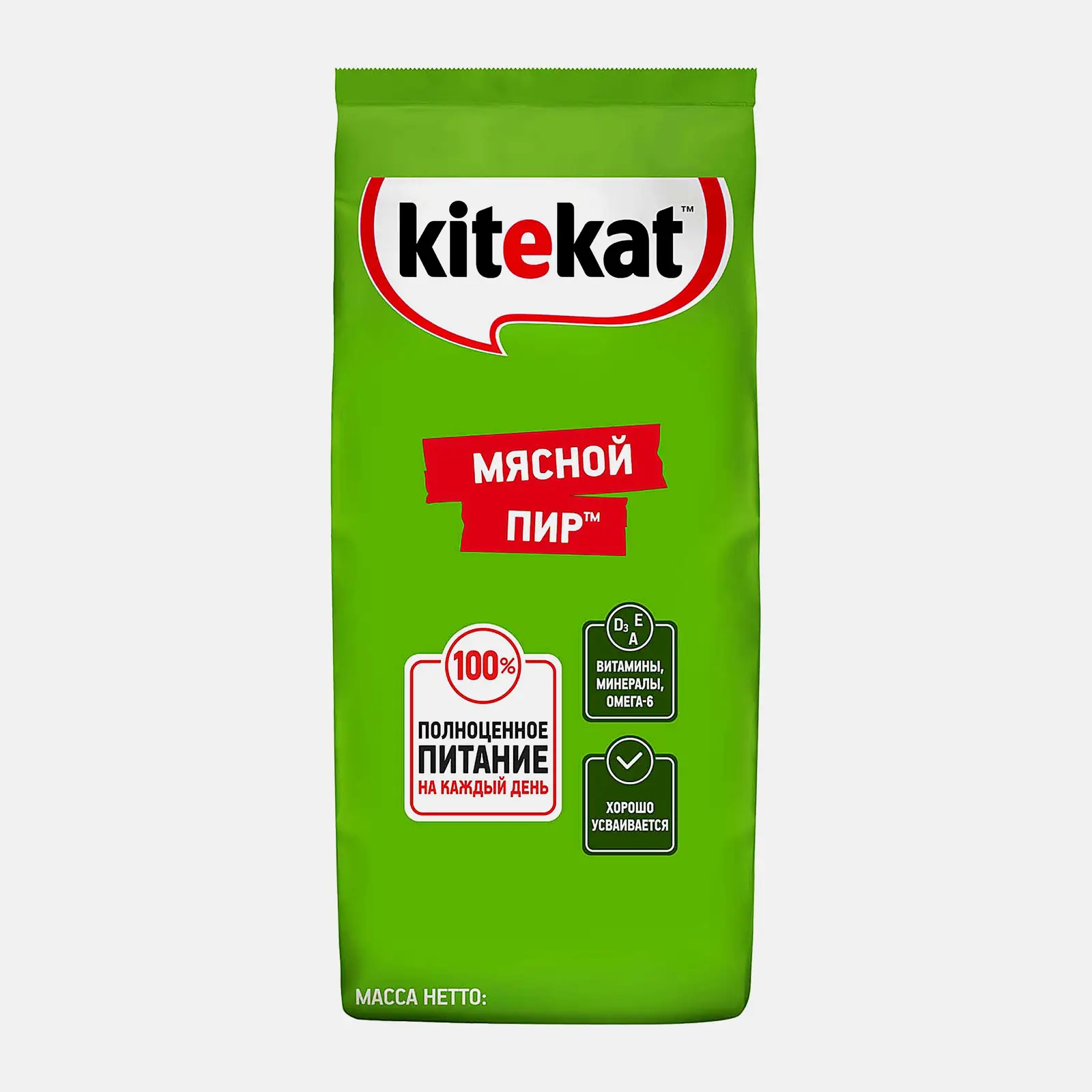 Сухой корм для кошек Мясной пир Kitekat 15кг - фото 2 Сухой корм для кошек Мясной пир Kitekat 15кг - фото 2
