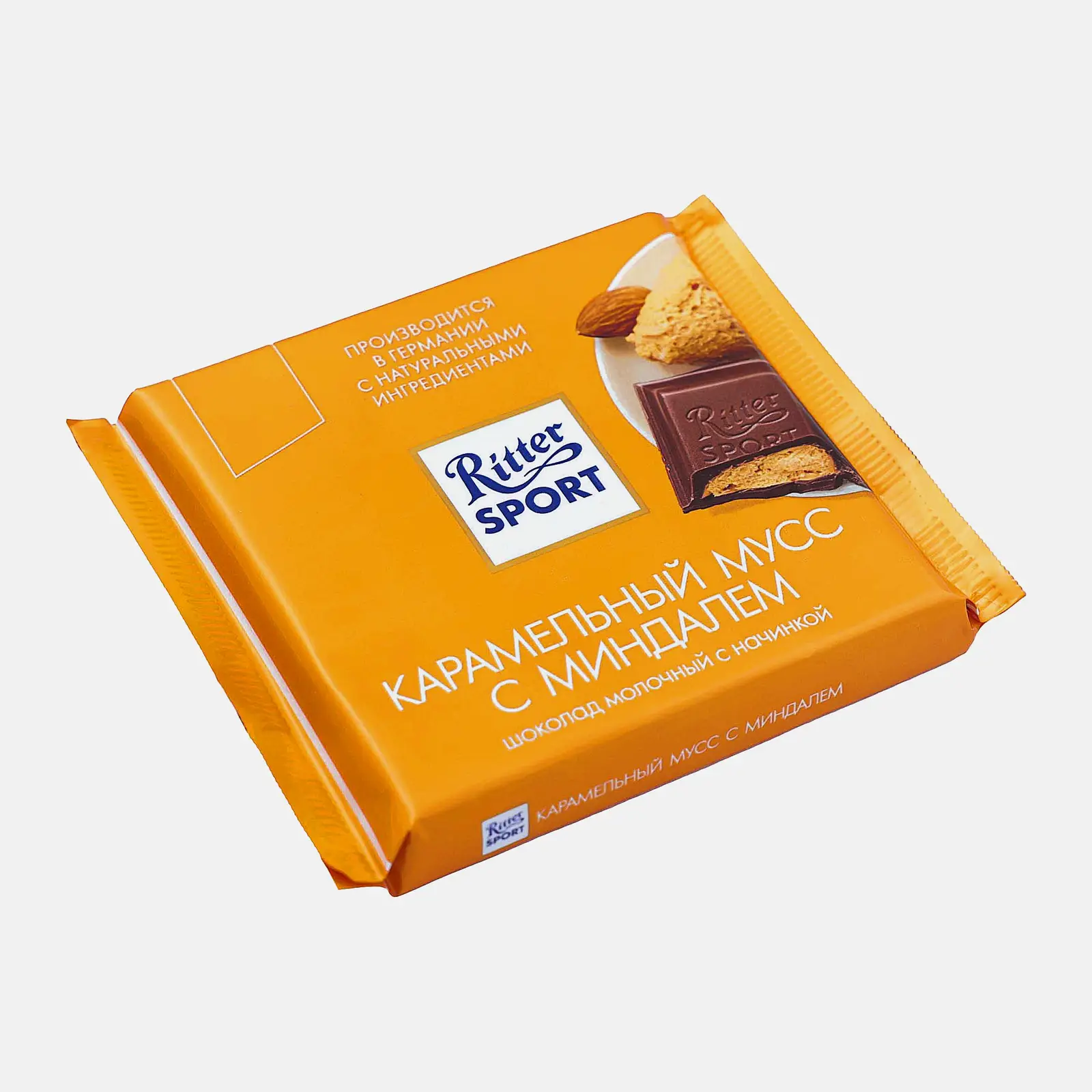Шоколад Молочный карамельный мусс с миндалем Ritter Sport 100г - фото 2 Шоколад Молочный карамельный мусс с миндалем Ritter Sport 100г - фото 2