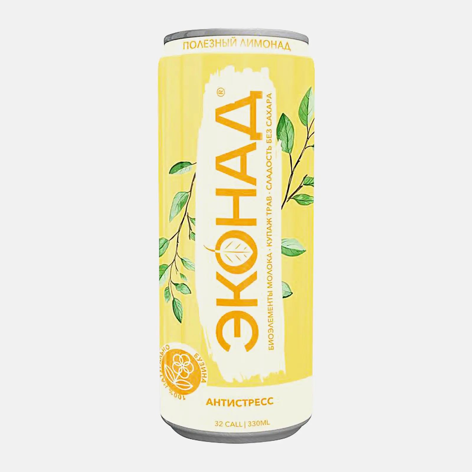 Изображение товара Лимонад Антистресс среднегазированный Эконад 330мл натуральный напиток