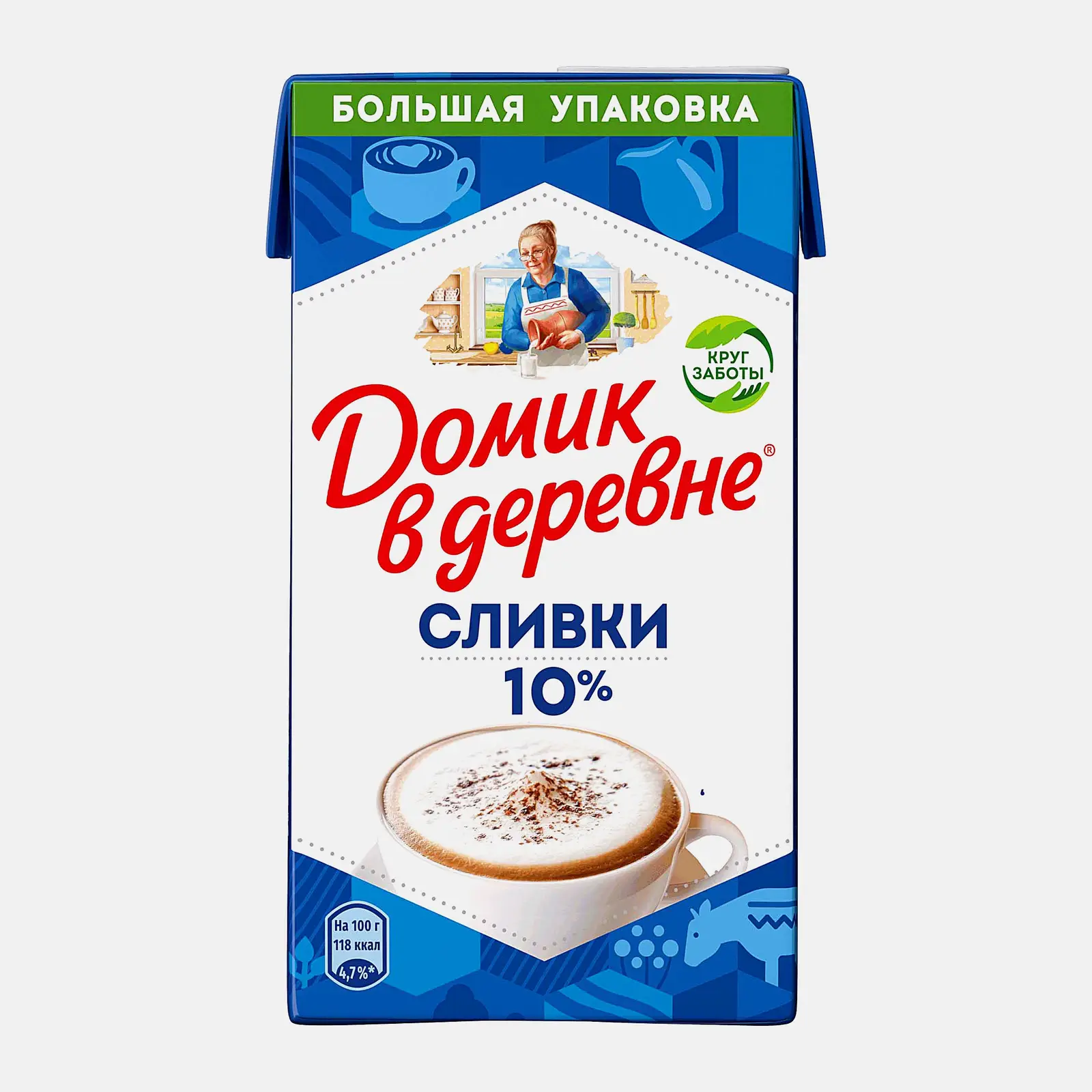 Изображение товара Сливки Домик в деревне стерилизованные 10% 950г