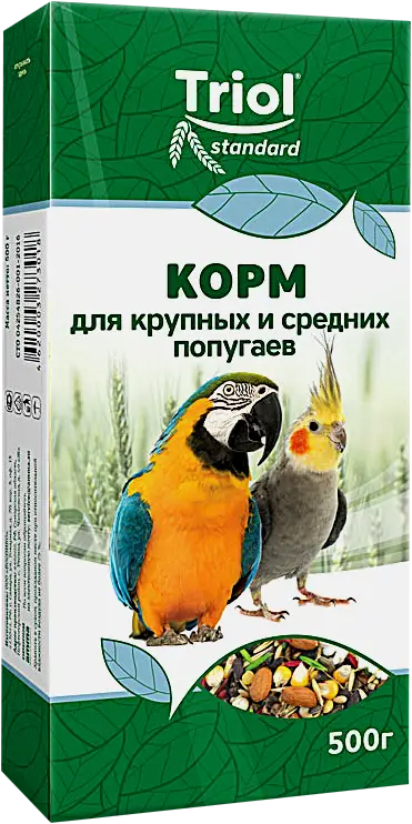 Корм для крупных и средних попугаев Triol 500г