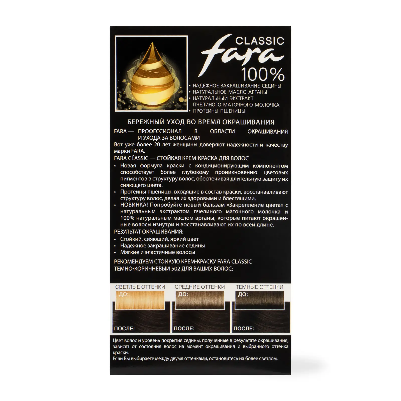 Крем-краска для волос Fara Classic 502 Темно-коричневый