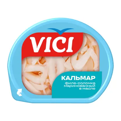 Изображение товара Кальмар Vici в масле маринованный с пряностями 200г